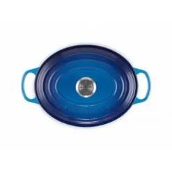 Cocotte en fonte Ovale 31 cm Azur Le Creuset Signature