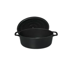Cocotte en Fonte Ovale 25 cm Noir Mat Chasseur