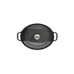 Cocotte en Fonte Ovale 27 cm Caviar Chasseur