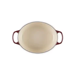 Cocotte en Fonte Ovale 29 cm Garnet Bouton Doré Le Creuset Signature