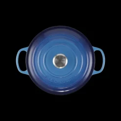 Cocotte en Fonte Ronde 26 cm Azur Le Creuset Signature