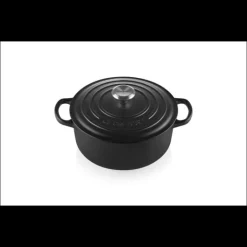Cocotte en fonte Ronde 20 cm Noir mat Le Creuset Signature