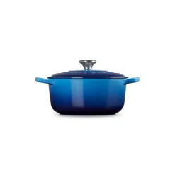 Cocotte en Fonte Ronde 20 cm Azur Le Creuset Signature