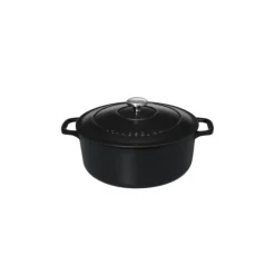 Cocotte en Fonte Ronde 28 cm Noir Mat Chasseur