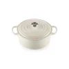 Cocotte en fonte Ronde 24 cm Meringue Signature Le Creuset