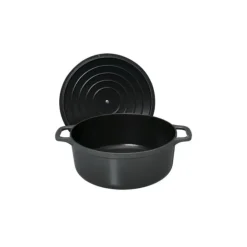 Cocotte en Fonte Ronde 28 cm Caviar Chasseur