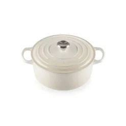 Cocotte en fonte Ronde 26 cm Meringue Signature Le Creuset
