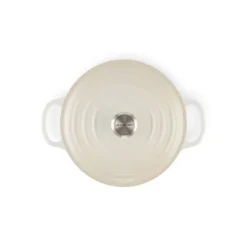 Cocotte en fonte Ronde 26 cm Meringue Signature Le Creuset
