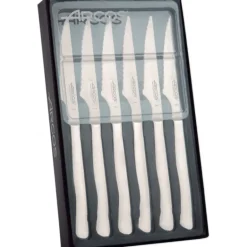 Coffret 6 Couteaux à Steak 11 cm Lame Crantée Acier Inoxydable Arcos