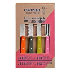Coffret 3 Couteaux de Cuisine et un Eplucheur Fifties Les Essentiels Opinel