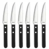 Coffret 6 Couteaux Steak Pizza Noir 21,5 cm Amefa