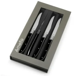 Coffret 4 Couteaux Steak Royal Steak Noir 22,5 cm Amefa
