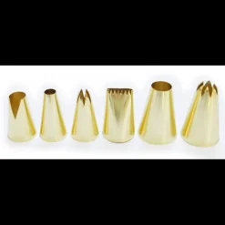 Coffret 6 Douilles Pâtissières Inox Dorées Scrapcooking