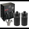 Coffret 2 Moulins Manuels Sel & Poivre Noir Mat 12 cm + Entonnoir Peugeot