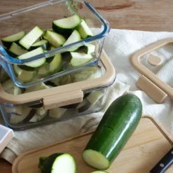 Coffret de 2 Boîtes de Conservation en Verre et Pompe de Mise Sous-Vide Pebbly