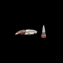 Coffret Sommelier Double Levier en Bois et Bouchon Le Creuset