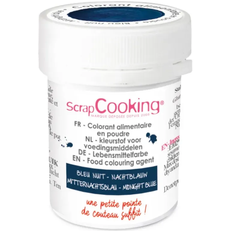Colorant Alimentaire en Poudre Bleu Nuit 5g Scrapcooking