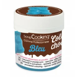 Colorant Alimentaire en Poudre Liposoluble Bleu 5g Color'Choco Scrapcooking
