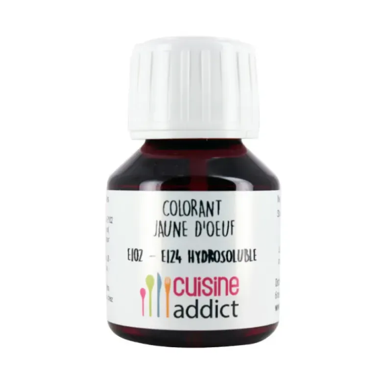 Colorant Alimentaire Jaune d'Oeuf E102/E124 Liquide 58 ml Cuisineaddict