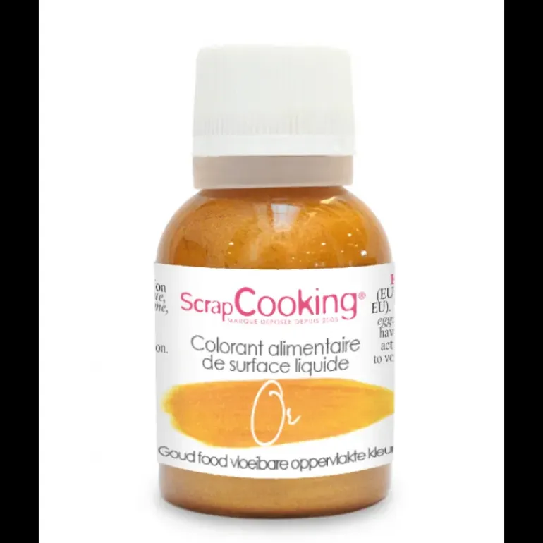 Colorant Alimentaire Liquide Or 20 g Scrapcooking