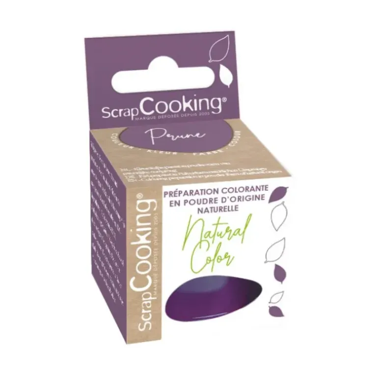 Colorant Alimentaire Naturel en Poudre Violet 10g Scrapcooking