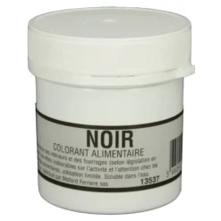 Colorant alimentaire Noir Charbon E153 Poudre Hydrosoluble 15g