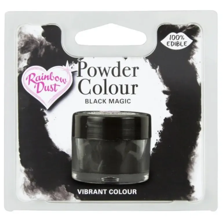 Colorant Alimentaire Noir en Poudre Black Magic 2 g Rainbow Dust
