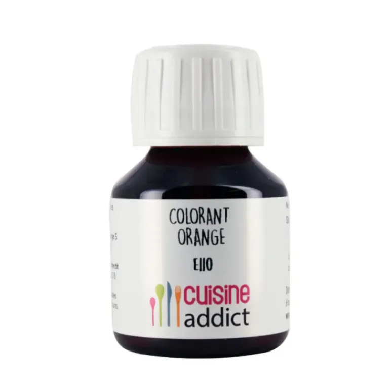 Colorant Alimentaire Orange E110 Liquide 58 ml Cuisineaddict