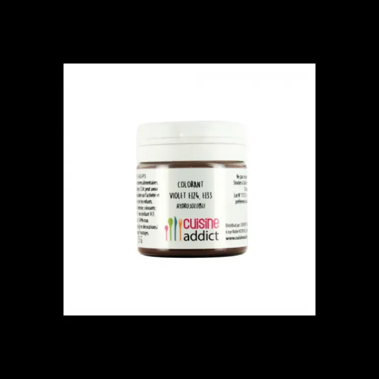 Colorant alimentaire Violet E124/E133 25g Poudre Hydrosoluble Cuisineaddict