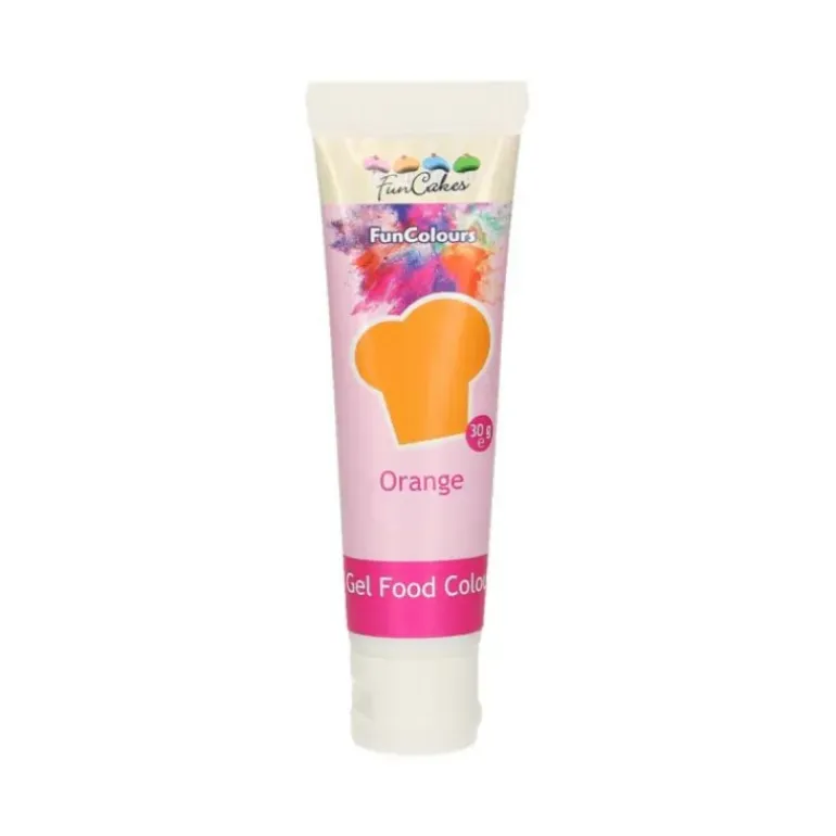 Colorant gel alimentaire Orange FunCakes 30 g