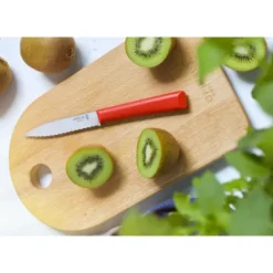 Couteau d'Office 10 cm Cranté Rouge Les Essentiels + Opinel