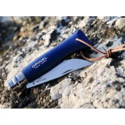 Couteau N°8 Baroudeur Bleu Foncé Colorama Opinel
