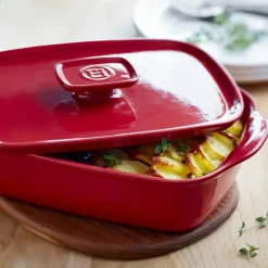 Couvercle Rectangulaire en Céramique pour Plat à Four 35 x 22 cm Grand Cru Emile Henry