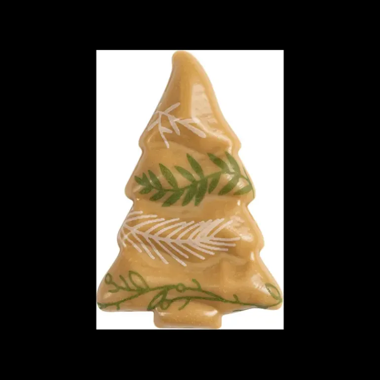 Décor en Chocolat Blond Sapin Noël Végétal 4,5 x 3 cm (x128) Florensuc