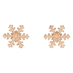 Décoration Gâteau Flocon de Neige Doré en Pâte à Sucre Funcakes (x12)