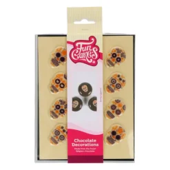Décors Chocolat Blanc Fête des Morts Funcakes (x12)