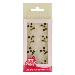 Décors en Pâte à Sucre Tête de Mort Funcakes (x8)