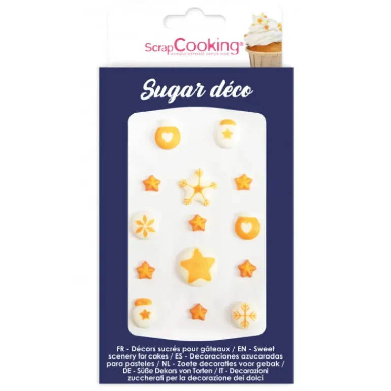 Décors en Sucre Déco Dorée (x14) Scrapcooking