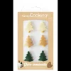 Décors Pâte d'Amande Sapin Noël Scrapcooking (x6)