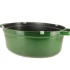 DEFAUT STAUB Cocotte Fonte Ovale 31 cm Vert Basilic Majolique 5,5 L (sans couvercle)