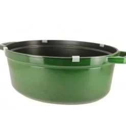 DEFAUT STAUB Cocotte Fonte Ovale 31 cm Vert Basilic Majolique 5,5 L (sans couvercle)