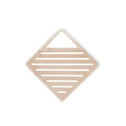 Dessous de Plat Carré Bambou Crème 20 x 20 cm Pebbly