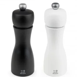 Duo Moulin à Poivre et à Sel Tahiti 15 cm Noir et Blanc Peugeot