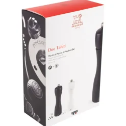 Duo Moulin à Poivre et à Sel Tahiti 20 cm Noir et Blanc Peugeot