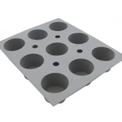 Elastomoule mini-Muffins - 9 empreintes 21 x 17,6 cm - Silicone de Buyer