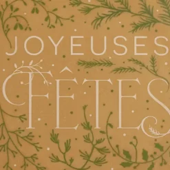 Embout de Bûche Chocolat Blond Joyeuses Fêtes 80 x 80 mm (x42) Florensuc