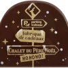 Embout de Bûche Pancartes de Noël 8,4 cm Décor en Chocolat (x42) Florensuc
