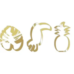 Emporte-Pièces Toucan, Ananas, Feuille Tropicale Inox x3 Scrapcooking