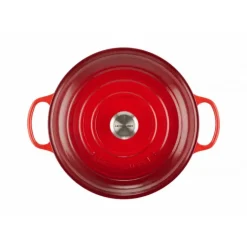 Faitout Cerise en Fonte avec Intérieur Sable 30 cm Le Creuset Signature