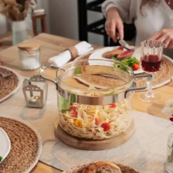 Faitout en Verre avec Couvercle 20 x H 15 cm Belissam Mastrad